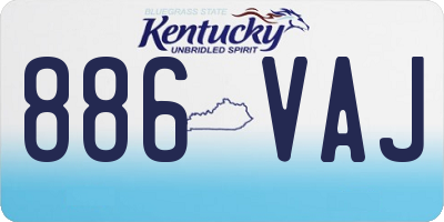 KY license plate 886VAJ