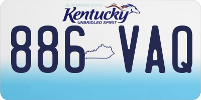 KY license plate 886VAQ