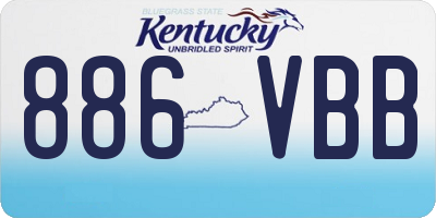 KY license plate 886VBB