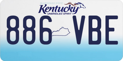 KY license plate 886VBE