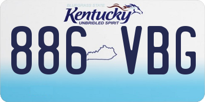KY license plate 886VBG