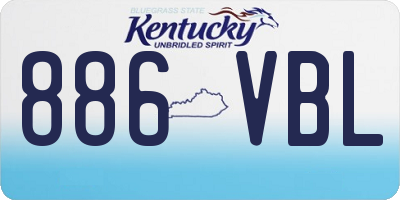 KY license plate 886VBL