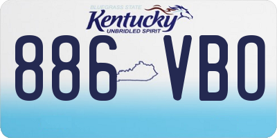 KY license plate 886VBO