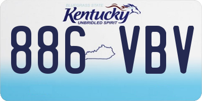 KY license plate 886VBV