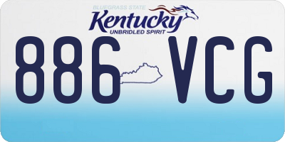 KY license plate 886VCG