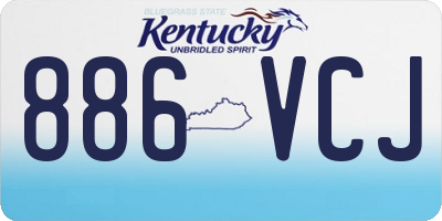 KY license plate 886VCJ