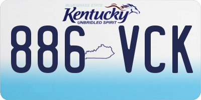 KY license plate 886VCK