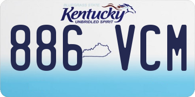 KY license plate 886VCM