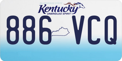 KY license plate 886VCQ