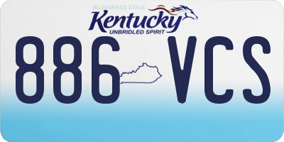 KY license plate 886VCS