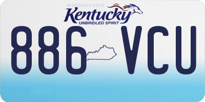 KY license plate 886VCU