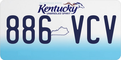 KY license plate 886VCV