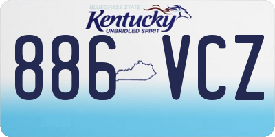 KY license plate 886VCZ