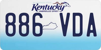 KY license plate 886VDA