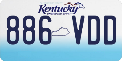 KY license plate 886VDD