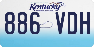 KY license plate 886VDH