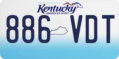 KY license plate 886VDT