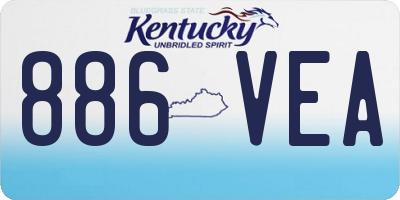KY license plate 886VEA