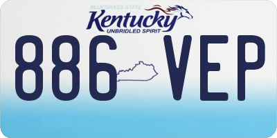 KY license plate 886VEP