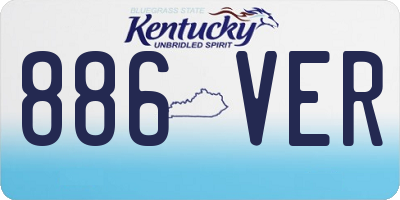 KY license plate 886VER
