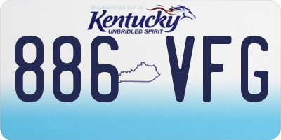 KY license plate 886VFG