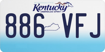 KY license plate 886VFJ