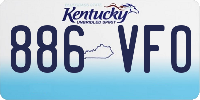 KY license plate 886VFO