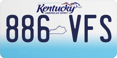 KY license plate 886VFS