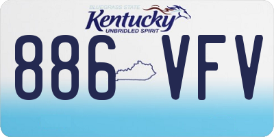 KY license plate 886VFV