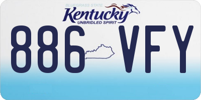 KY license plate 886VFY