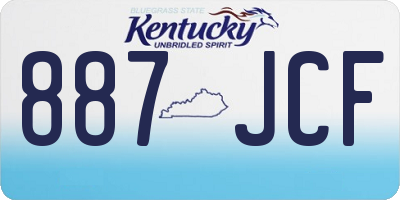 KY license plate 887JCF