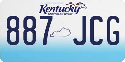 KY license plate 887JCG