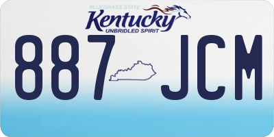 KY license plate 887JCM