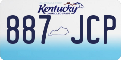 KY license plate 887JCP