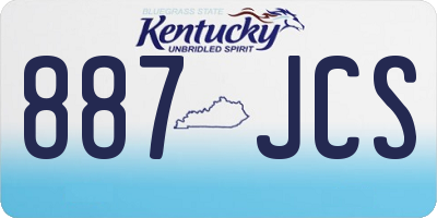 KY license plate 887JCS