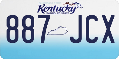 KY license plate 887JCX