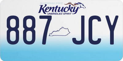 KY license plate 887JCY