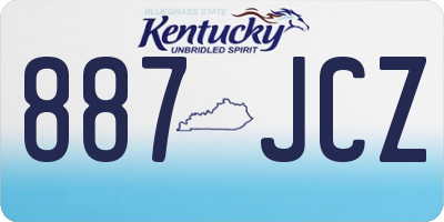 KY license plate 887JCZ