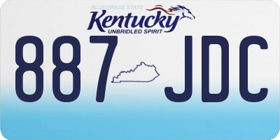 KY license plate 887JDC
