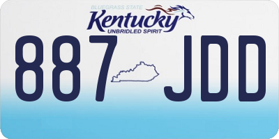 KY license plate 887JDD