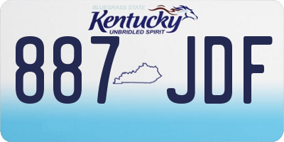 KY license plate 887JDF