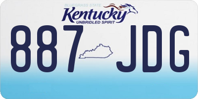 KY license plate 887JDG