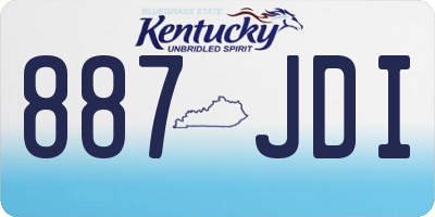 KY license plate 887JDI