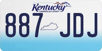 KY license plate 887JDJ