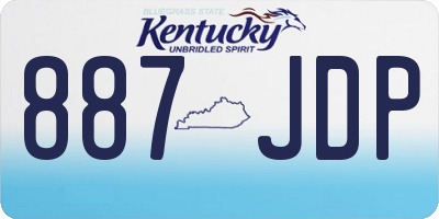 KY license plate 887JDP