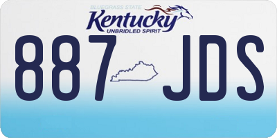 KY license plate 887JDS