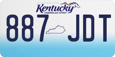 KY license plate 887JDT