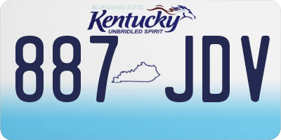 KY license plate 887JDV
