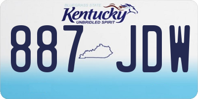 KY license plate 887JDW