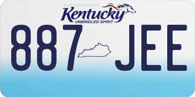 KY license plate 887JEE